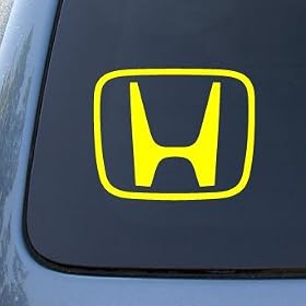 HONDA SYMBOL - Vinyl Car Decal Sticker #1909 | Vinyl Color: Yellow