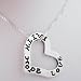 Faith, Hope and Love Affirmation Heart Sterling Silver Necklace