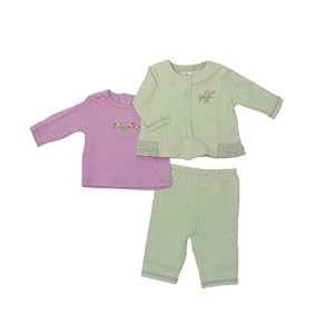 Buy Absorba 3 Piece Cardigan Pant Set (3 Months) by Absorba