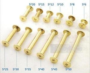 30pcs M5*10mm Chicago Screws / Binder Posts / Binding Screws/ Screw Posts