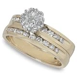 3/4ctw Diamond Flower Bridal Set