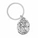 Stamped Angel Coin Sterling Silver Key Ring