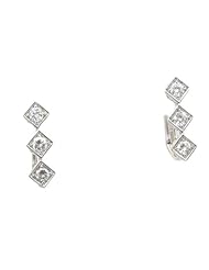 Women 14k White Gold 0.37ctw diamond Stud earring 29 BE138 Size 2.69