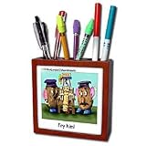 Londons Times Health and Vanity Trends Cartoons - Mr Potato Head Executioner - Tile Pen Holders-5 inch tile pen holder