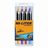 AVERY-DENNISON / Hi-liter smearsafe fluorescent highlighter, four-color fluorescent set / AVE49349 / Sold as 1 Set / Mfr Part # 49349 \*/ Hi-liter smearsafe fluorescent highlighter, four-color fluores