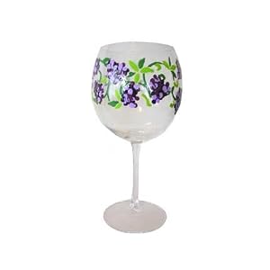 ArtisanStreet's Large Ceremonial Shabbat Kiddish Cup Features Grape Swirl Design in Shades... by ArtisanStreet