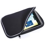 Navitech Schwarze Wiederständige Wasserabweisende Neopren Mini Hülle / Trage Tasche Mit Silberner Umrandung Für Ultimativen Schutz Für Das Archos 101 Tablet Gerät