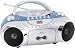 Supersonic SC 714 BLUE Top-load CD Player With AM/FM Stereo & Cassette Player