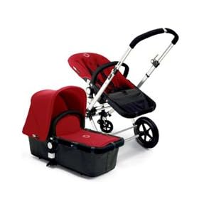 Bugaboo Cameleon Stroller - Dark Grey Base/Red Canvas Tailored Fabric Set