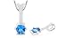 Round Cut Genuine London Blue Topaz Sterling Silver