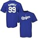 Majestic L.A. Dodgers #99 Manny Ramirez Royal Blue Players T-shirt