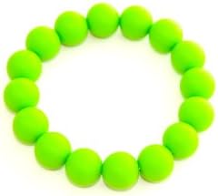 Bitey Beads Silicone Teething Bracelet (Chartreuse)