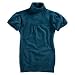 Active wear teens girl's short-sleeved roll-neck sweater teal 162