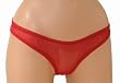 SILK Thong Panty Adjustable Satin Bow BLACK or Red