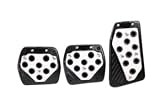 El-Glow White With Black Outer Rim 3pcs Manual Transmission Racing Pedals