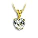 Pendentif Linda - Plaqué Or jaune 585/1000 - Oxyde de zirconium forme coeur