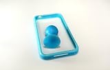 iPhone 4 TPU Frame Bumper Skin with Mini 1.5″ Silicon Mini Movie Stand and Screen Protector – Blue (THIS IS FOR GSM, AT & T Black iPhone 4 ONLY, NOT COMPATIBLE WITH VERIZON CDMA and white iphone)