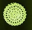 Neon Yellow Classic Crocheted Hair Bun Cover- MEDIUM