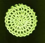 Neon Yellow Classic Crocheted Hair Bun Cover- LARGE