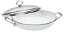 Chantal 3-1/2-Quart Enameled Gourmet Pan with Domed Lid, White