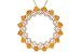 5/8 Carat Brazilian Fire Opal and Diamond 14K Gold Pendant w/Chain