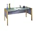 60''W Glass Top Desk Office Line Collection by Studio RTA - 60066