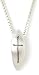 Sterling Silver Cross and Leaf Pendant by Bob Siemon, 18