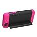 Aduro CACHE Rugged Dual Layer Case for Apple iPhone SE / 5 / 5S with Kick-Stand and Credit Card Compartment (Black/Pink)