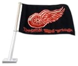 NHL Detroit Red Wings Car Flag (Black)