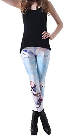 Women's Elastic Sexy Tights Digital Printing Colorful Leggings.