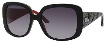 Click here to buy Dior Sunglasses Dior Ladylady 1 S 0EL4 Black Red (HD gray gradient lens) by Christian Dior.