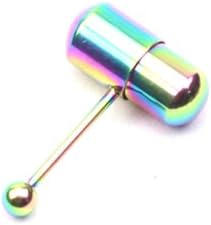 2 Vibrating Tongue Bar Stud Ring Koosh Ball Body Piercing Jewelry + 8 Batteries