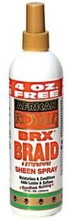 (1) BRX Braid and Extensions Sheen Spray - 12 oz &amp; a FREE (1) Donna Latch Hook Crochet Needle &amp; Rattail Comb Set