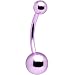 Light Purple Electro Titanium Belly Ring -1/2"