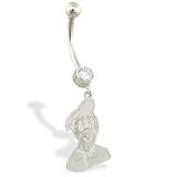 14K White Gold Disney's Donald Duck belly button ring