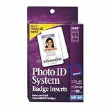 Avery 2942 2-1/4inx3-1/2in Clean Edge Photo ID Badge Insert (White) (100 per Box)