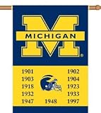 Michigan Wolverines Champ Years 2-Sided 28 x 40 Banner w/ Pole Sleeve