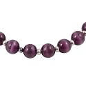Handmade Purple Tiger's Eye & Silver Beaded Necklace