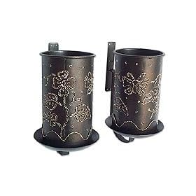'Teropong,' candleholders (pair)