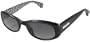 Christian Dior Macha 5K3 Fashion Sunglasses, Black-Silver Logo/ Fade Gray Lenses