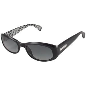 Buy Christian Dior Macha 5K3 Fashion Sunglasses, Black-Silver Logo Fade Gray Lenses by Christian Dior