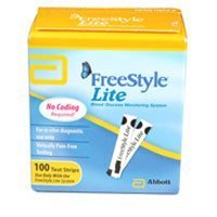 FreeStyle Lite Blood Glucose Test Strips 100 ea