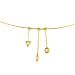 14k Yellow Gold Fashion choker with Diamonds - 16