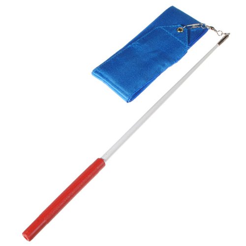 4m Gym Dance Ribbon Streamer Baton Twirling Rod Rhythmic Art Gymnastic,blue