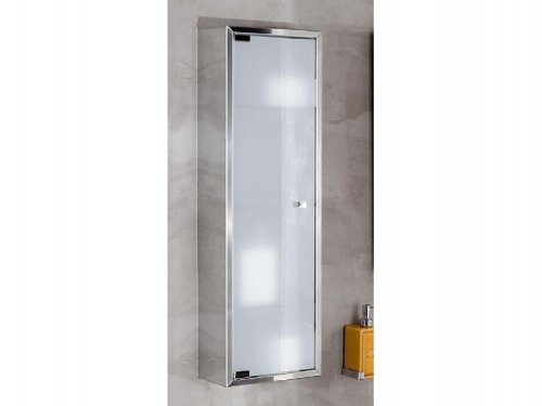 Badmöbel Hängeschrank 60x25 Edelstahl Glas Milano