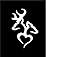 Wheeler3Designs Browning Deer Head Heart Logo Style #2(Decal Will Come in White)