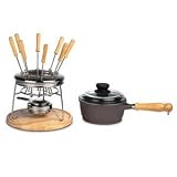 Berndes 7-inch 1.75qt. Saucepan w/ Glass Lid and Fondue-Set