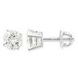 1 CT TW Moissanite Stud Earrings