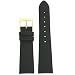 Watch Band Black Satin Fabric with Leather lining