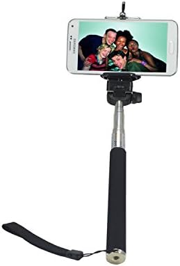 AstonGear Extendable Selfie Handheld Stick Monopod Pod for iPhone 5 5s 5c 4s 4, iPad 5 4 3 iPad Air Mini, Samsung Galaxy S4 S3 Note 3 2, Motorola, Sony Xperia Z2 HTC One 7 M8 with 1/4 inch Screw Hole + a portable mini Holder (New Black)